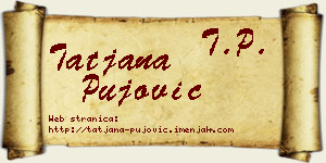 Tatjana Pujović vizit kartica
